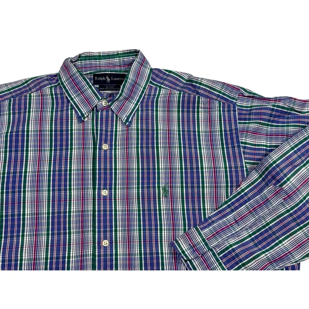 Polo Ralph Lauren Blake Long Sleeve Button Down Shirt Size Large Cotton
